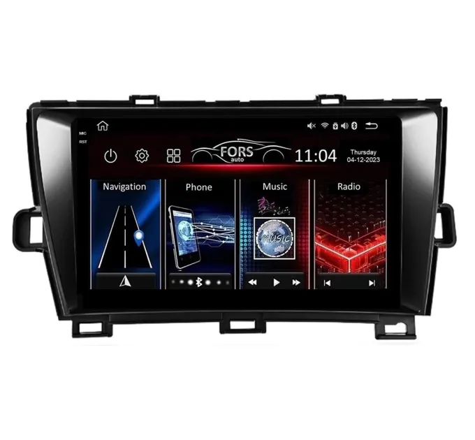Штатна магнітола FORS.auto FS 4 PRO (2K) для Toyota Prius (4+64Gb, 9", black) 2009-2016