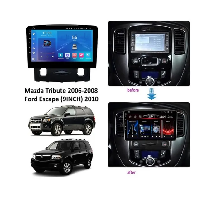 Штатна магнітола FORS.auto FS 1 LITE для Mazda Tribute 2006-2008/Ford Escape (1+32Gb, 9") 2010+
