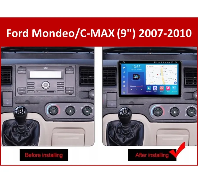 Штатна магнітола FORS.auto FS 2 PRO для Ford Mondeo/C-MAX (2+32Gb, 9") 2007-2010