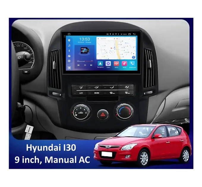 Штатна магнітола FORS.auto FS 4 PRO для Hyundai I30 (4+64Gb, 9", Manual AC) 2008-2011
