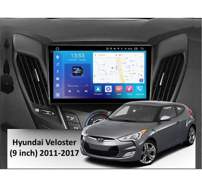 Штатна магнітола FORS.auto FS 4 MAX для Hyundai Veloster (4+32Gb, 9") 2011-2017