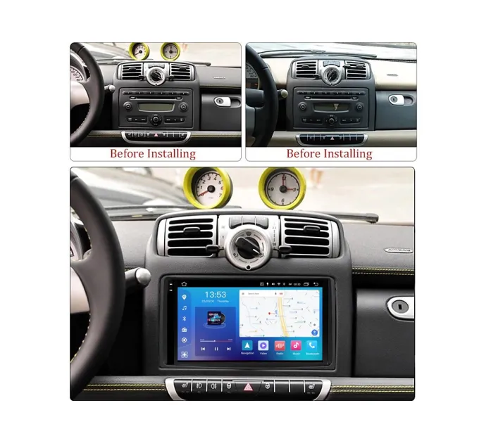 Штатна магнітола FORS.auto FS 4 PRO для Smart Fortwo (4+64Gb, 9") 2005-2010