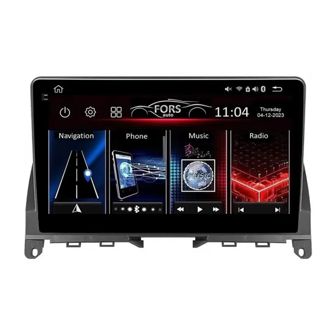 Штатна магнітола FORS.auto FS 4 PRO для Mercedes-Benz C-Class W204 (4+64Gb, 9") 2007-2014
