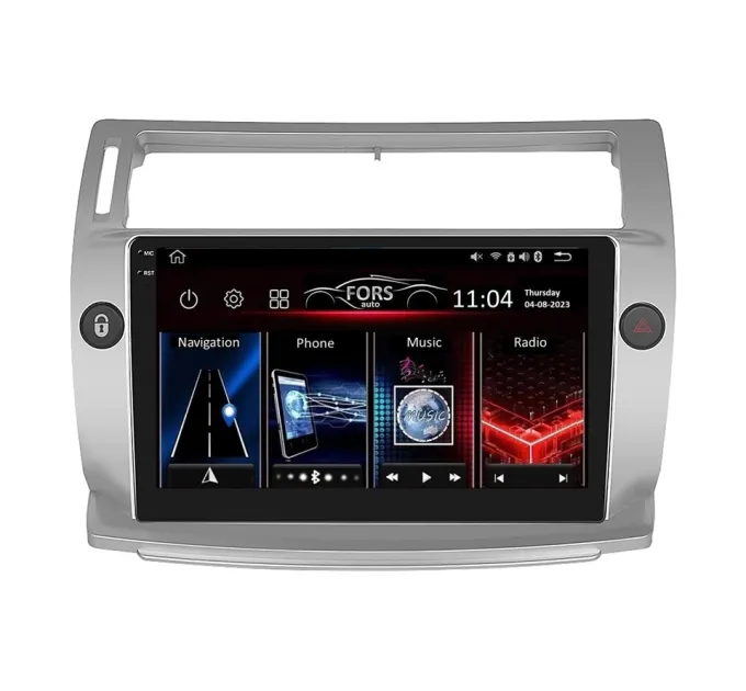 Штатна магнітола FORS.auto FS 4 PRO для Citroen C-Quatre/C-Triomphe (4+64Gb, 9", LHD) 2008-2011