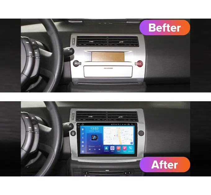 Штатна магнітола FORS.auto FS 4 PRO для Citroen C-Quatre/C-Triomphe (4+64Gb, 9", LHD) 2008-2011