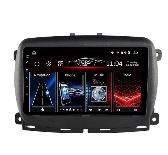 Штатна магнітола FORS.auto FS 1 LITE для Fiat 500 (1+32Gb, 9") 2015+