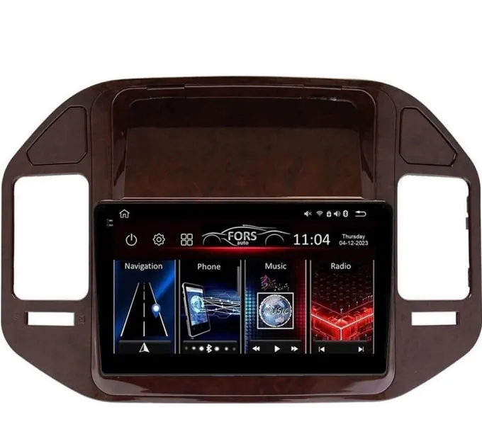 Штатна магнітола FORS.auto FS 2 ULTRA для Mitsubishi V73 Pajero (2+32Gb, 9", wooden) 2004-2011