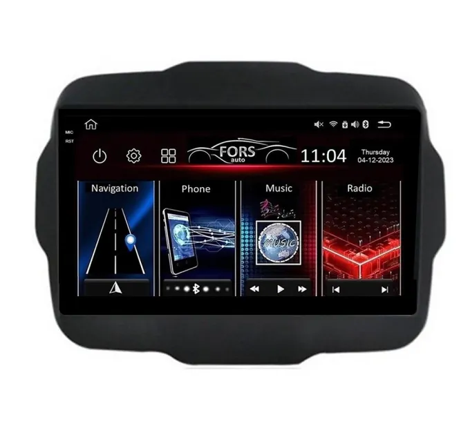 Штатна магнітола FORS.auto FS 4 MAX Qled для Jeep Renegade (4+32Gb, 9") 2015-2019