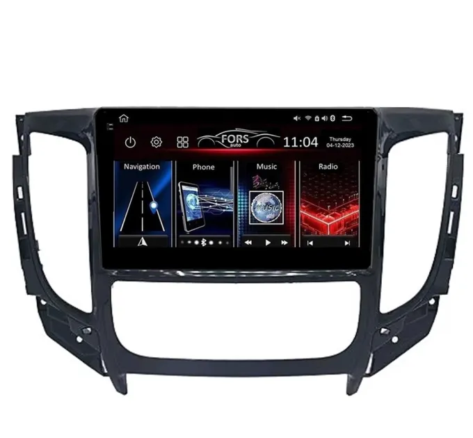 Штатна магнітола FORS.auto FS 4 MAX Qled для Mitsubishi Triton/L200 (4+32Gb, 9", Auto AC, UV black) 2015-2019
