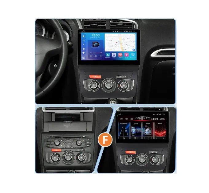 Штатна магнітола FORS.auto FS 4 PRO (2K) для Citroen C4L (4+64Gb, 10") 2013-2016