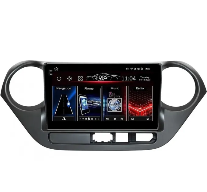 Штатна магнітола FORS.auto FS 4 PRO (2K) для Hyundai i10 (4+64Gb, 9") 2014-2017