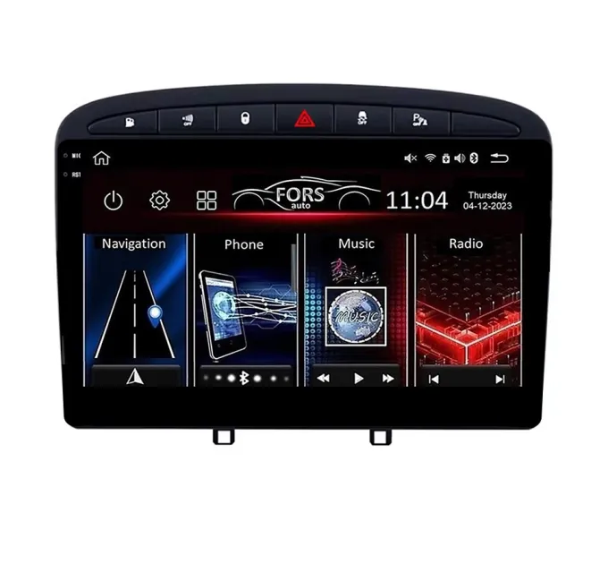 Штатна магнітола FORS.auto FS 4 PRO (2K) для Peugeot 308/408 (4+64Gb, 9", Black) 2007-2013