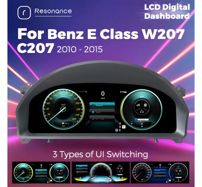 Приборная панель Mercedes-Benz E-Class (W207 / C207) (2014-2015) NTG 4.5. Цифровая LCD в стиле MBUX