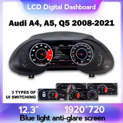 Приборная панель Audi A4, A5, Q5 (B8, B9, F5, 8R) (2008-2021) MMI. Цифровая LCD в стиле Audi 2024 (MIB2, MIB3)