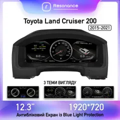 Приборная панель Toyota Land Cruiser 200 (2015-2021). Цифровая LCD панель 12.3"