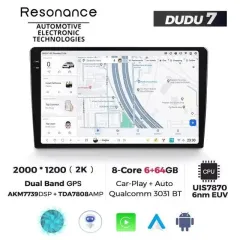 Универсальная Штатная магнитола DUDU 7 2K 9,5" 6/64 Гб, 2000x1200 QLED, GPS + 4G + CarPlay