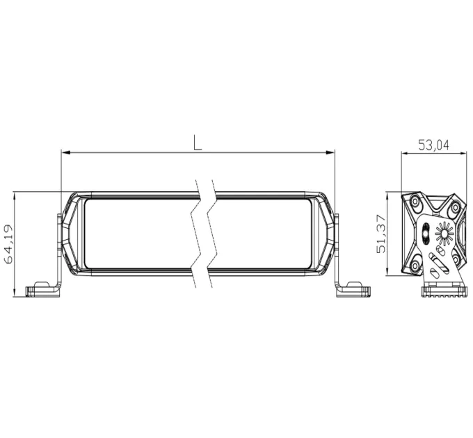 Фара додаткового світла DriveX WL LBA7-40 200W OSR COMBO 133 cm