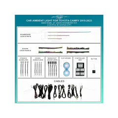 Подсветка салона FORS.auto для Toyota Camry 2018-2023 (Rainbow Kit)-21 LEDs