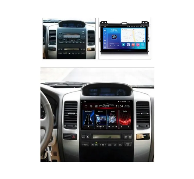 Штатна магнітола FORS.auto FS 4 PRO для Toyota Prado 120 (4+64Gb, 9") 2004-2010