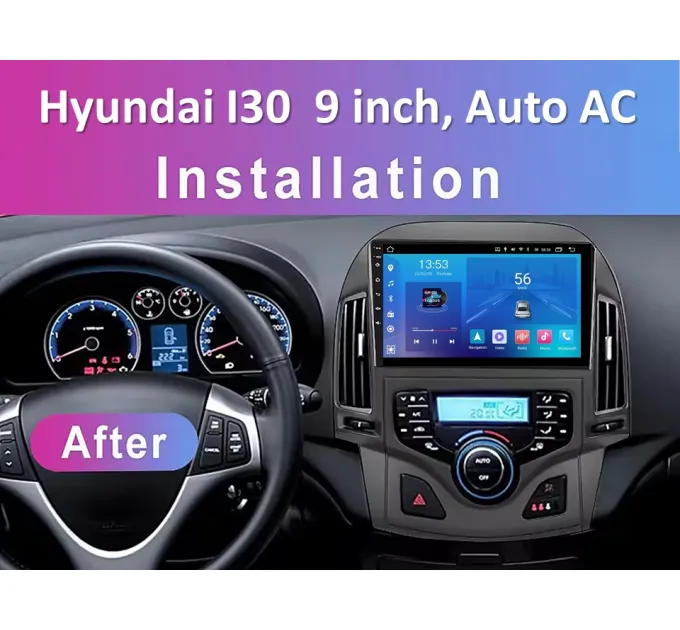 Штатна магнітола FORS.auto FS 1 LITE для Hyundai I30 (1+32Gb, 9", Auto AC) 2008-2011